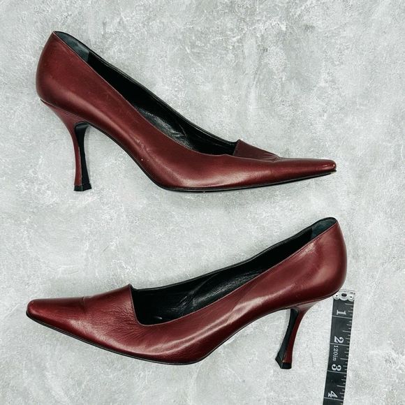Jean Louis Scherrer Red Pump Heel Size 40 Made in Italy - Picture 9 of 11